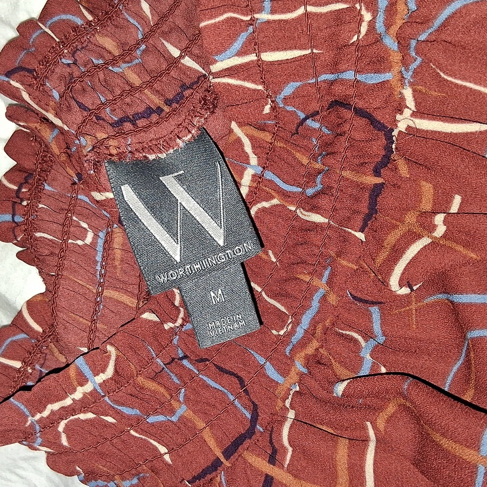 Women's Ruffled Brown Top - Picture 5 of 5
